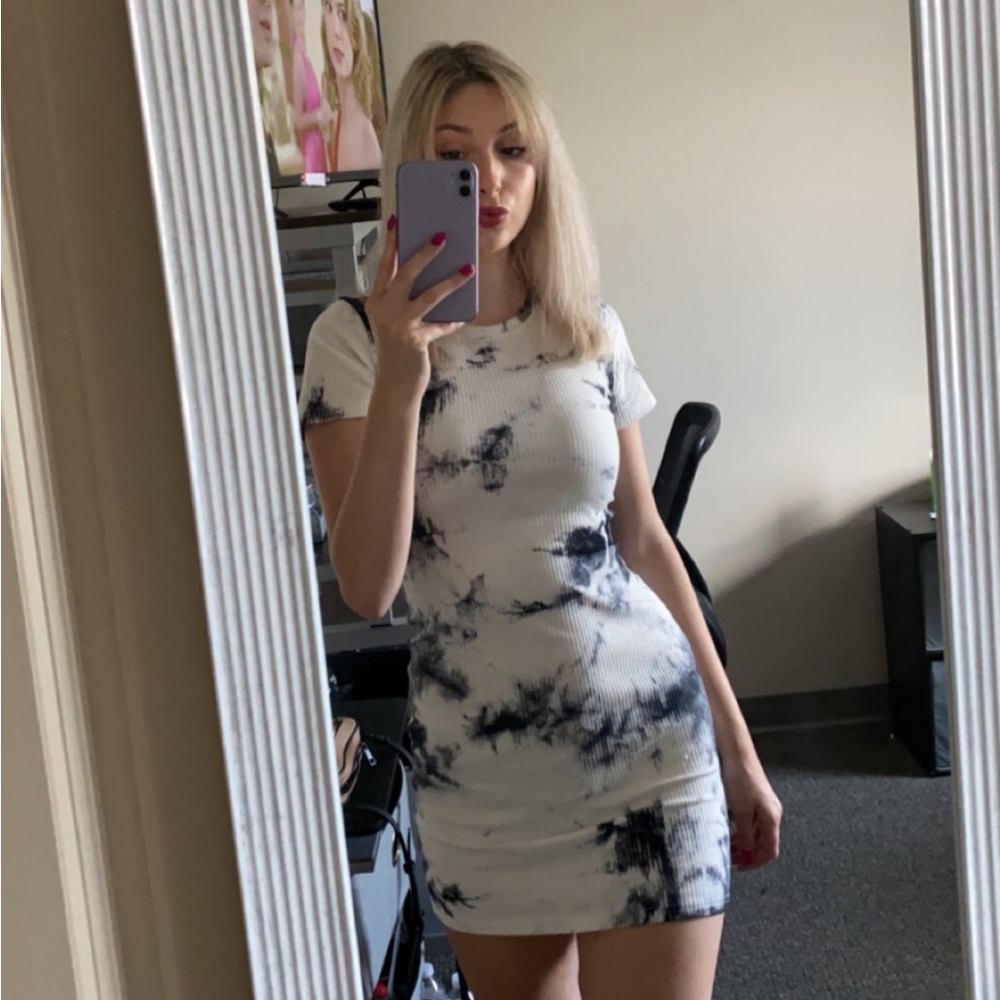 Bodycon Tie Dye Dress - Princess Polly - Size 4